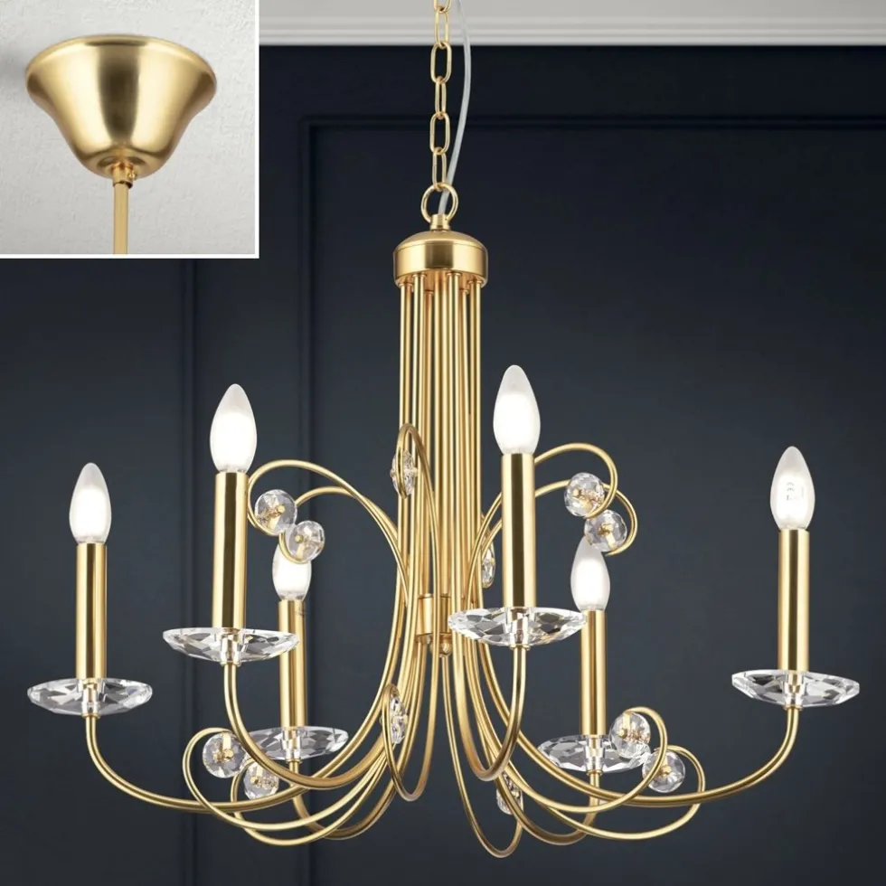 Kronleuchter gold matt ALEXIS