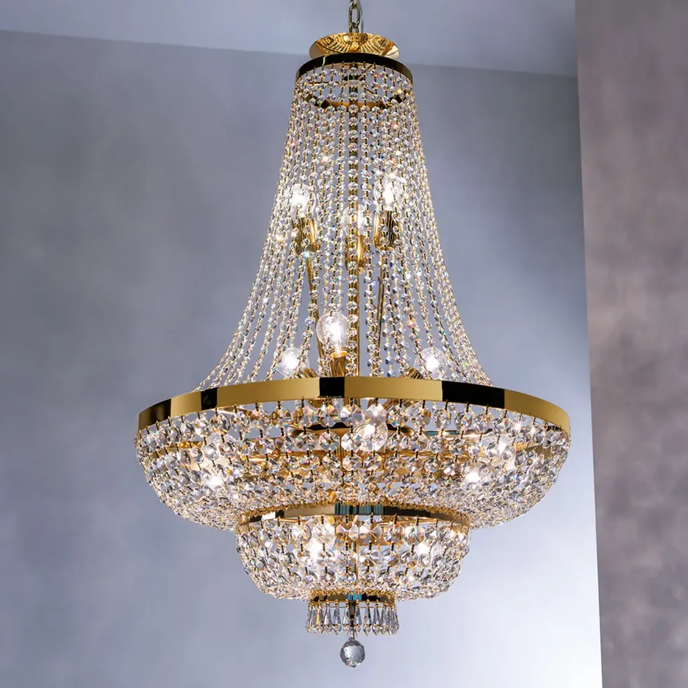 Kronleuchter Kristall ALESSANDRIA gold