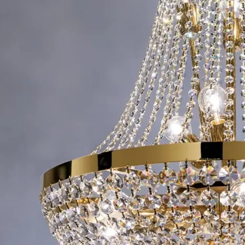 Kronleuchter Kristall ALESSANDRIA gold