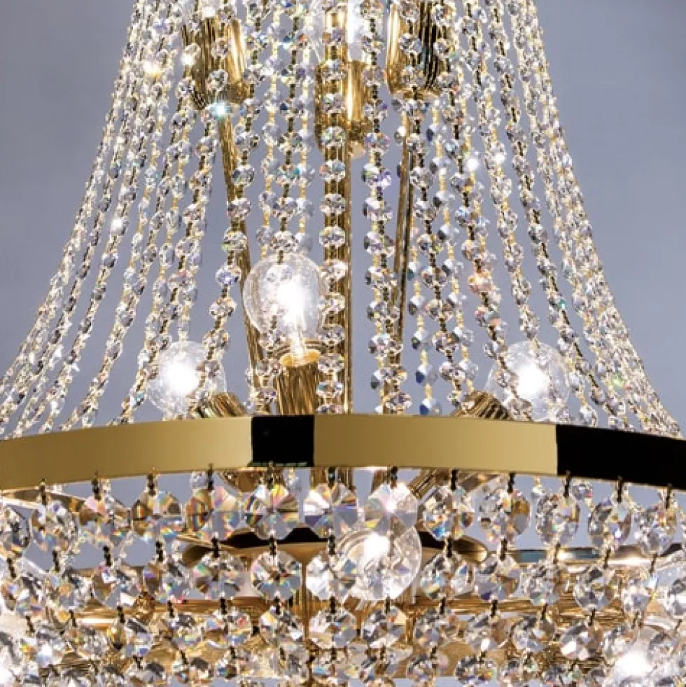 Kronleuchter Kristall ALESSANDRIA gold