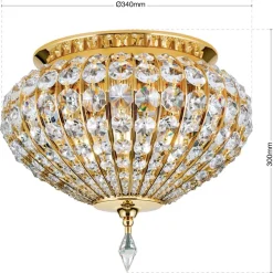 Kronleuchter modern OPHELIA gold