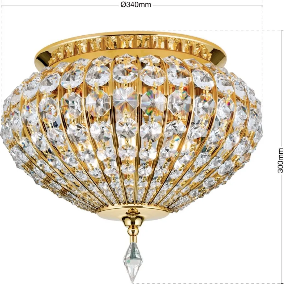 Kronleuchter modern OPHELIA gold