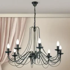 Kronleuchter schwarz Venezia antik