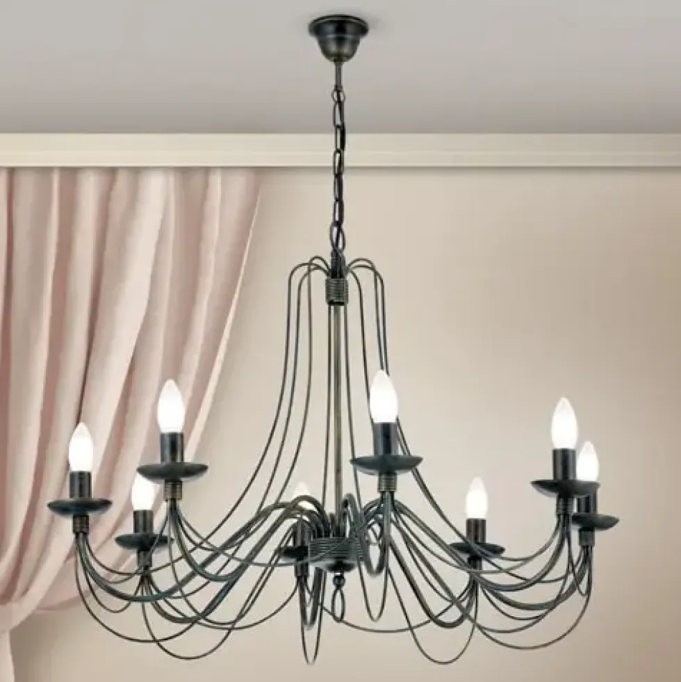 Kronleuchter schwarz Venezia antik