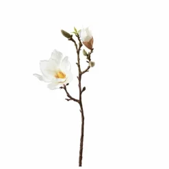 Kunstblume Dekozweig Magnolien Zweig Seide weiß Höhe 39 cm