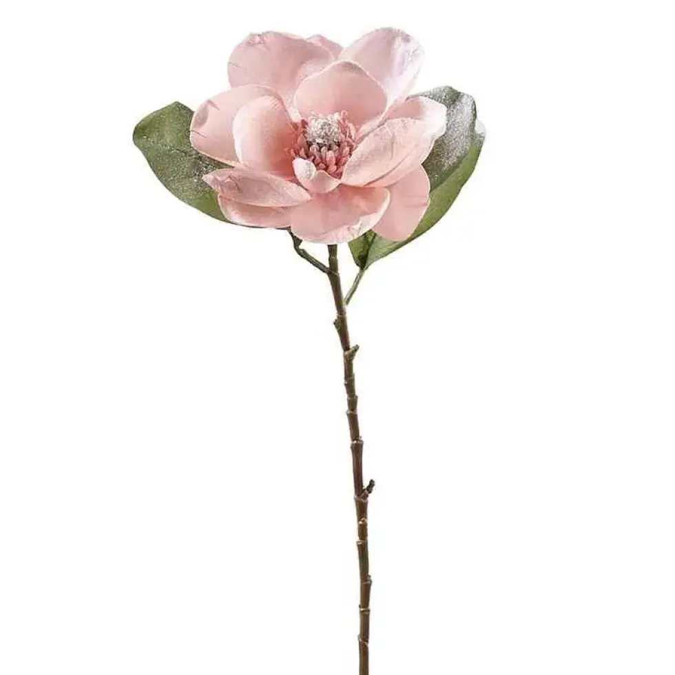 Kunstblume Dekozweig Magnolie Seide rosa Höhe 75 cm beeist