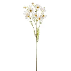 Kunstblume Dekozweig Seide Cosmea Zweig weiß Höhe 88 cm