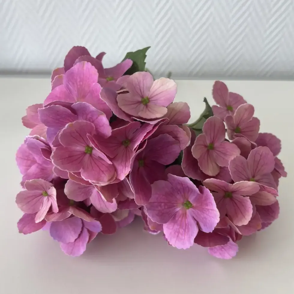 Kunstblume Hortensien Beauty rosa 3er Set Höhe 36 cm