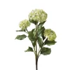 Kunstblume Hortensienzweig mit drei Blüten weiß grün Höhe 86 cm