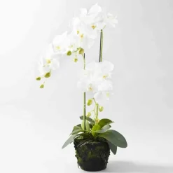 Kunstblume künstliche Orchidee wie echt weiß Höhe 80 cm