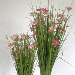 Kunstblume Kunstgras groß Grasblütenbusch pink