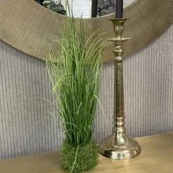 Kunstblume Kunstpflanze Gras im Nest Deko Höhe 50 cm