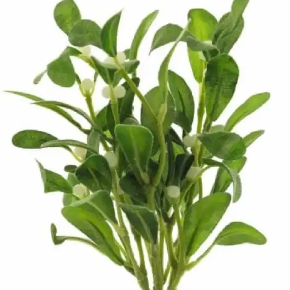 Kunstblume Mistelzweig Mistelbündel Deko weiß grün Höhe 35 cm