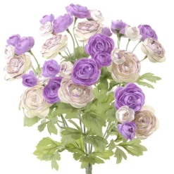 Kunstblumen Blumenstrauß künstlich Ranunkel lila Höhe 35 cm