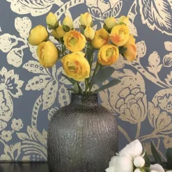 Kunstblumen Seidenblumen Strauß Ranunkel Höhe 44 cm gelb