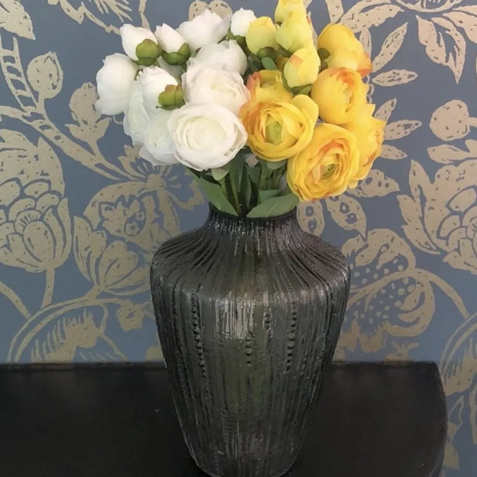 Kunstblumen Seidenblumen Strauß Ranunkel Höhe 44 cm gelb