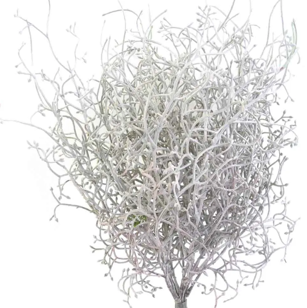 Kunstpflanze Deko Grasbusch weiß Höhe 35 cm