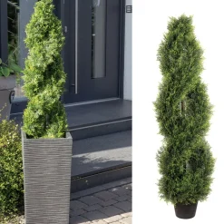 Kunstpflanze getopft Zypresse Spirale Höhe 120 cm