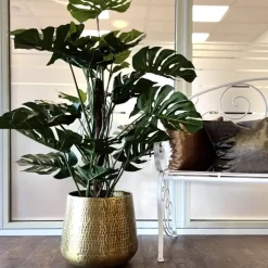 Kunstpflanze groß Monstera im Topf Höhe 140 cm