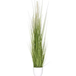 Kunstpflanze groß Pampasgras im Topf Deko Höhe 117 cm