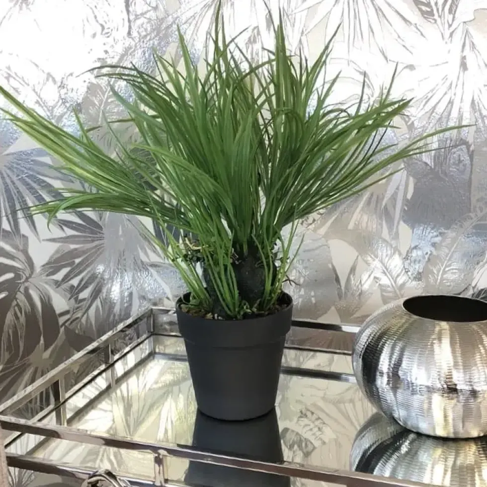 Kunstpflanze im Topf Deko Acorus calamus Höhe 45 cm
