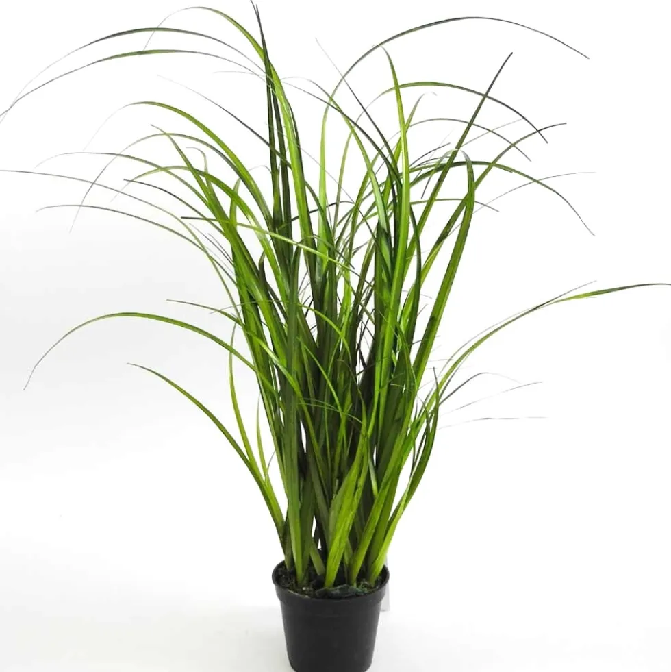 Kunstpflanze künstliches Gras im Topf Deko Höhe 58 cm