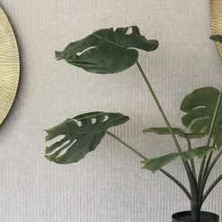 Kunstpflanze wie echt Monstera im Topf Höhe 64 cm