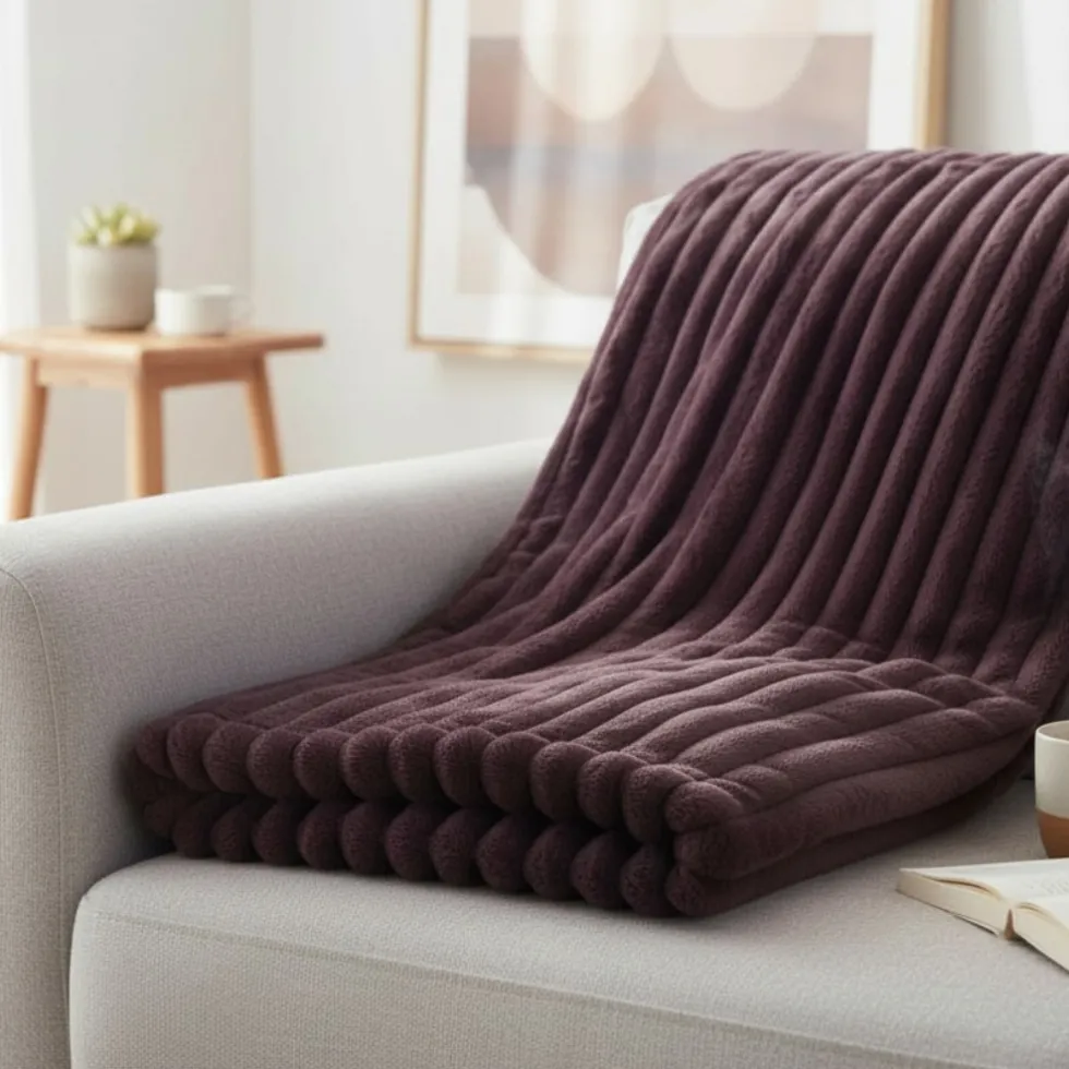 Kuscheldecke Magma RAYA lila 140×200 cm