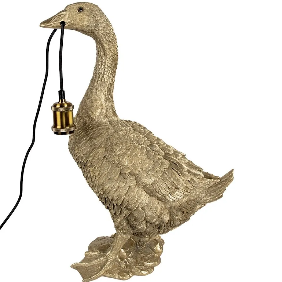 Lampe Gans gold Martin Höhe 60 cm
