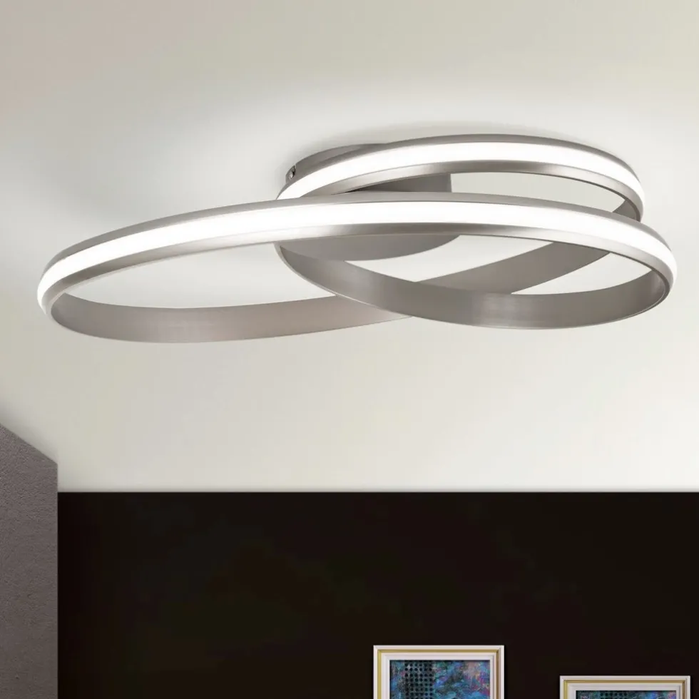 LED Deckenleuchte modern CEVA silber matt