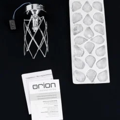 LED Deckenleuchte RIMINI chrom mit Kristallbehang H 17,5 cm
