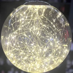 LED Glaskugel mit Lichterkette Durchmesser 30 cm
