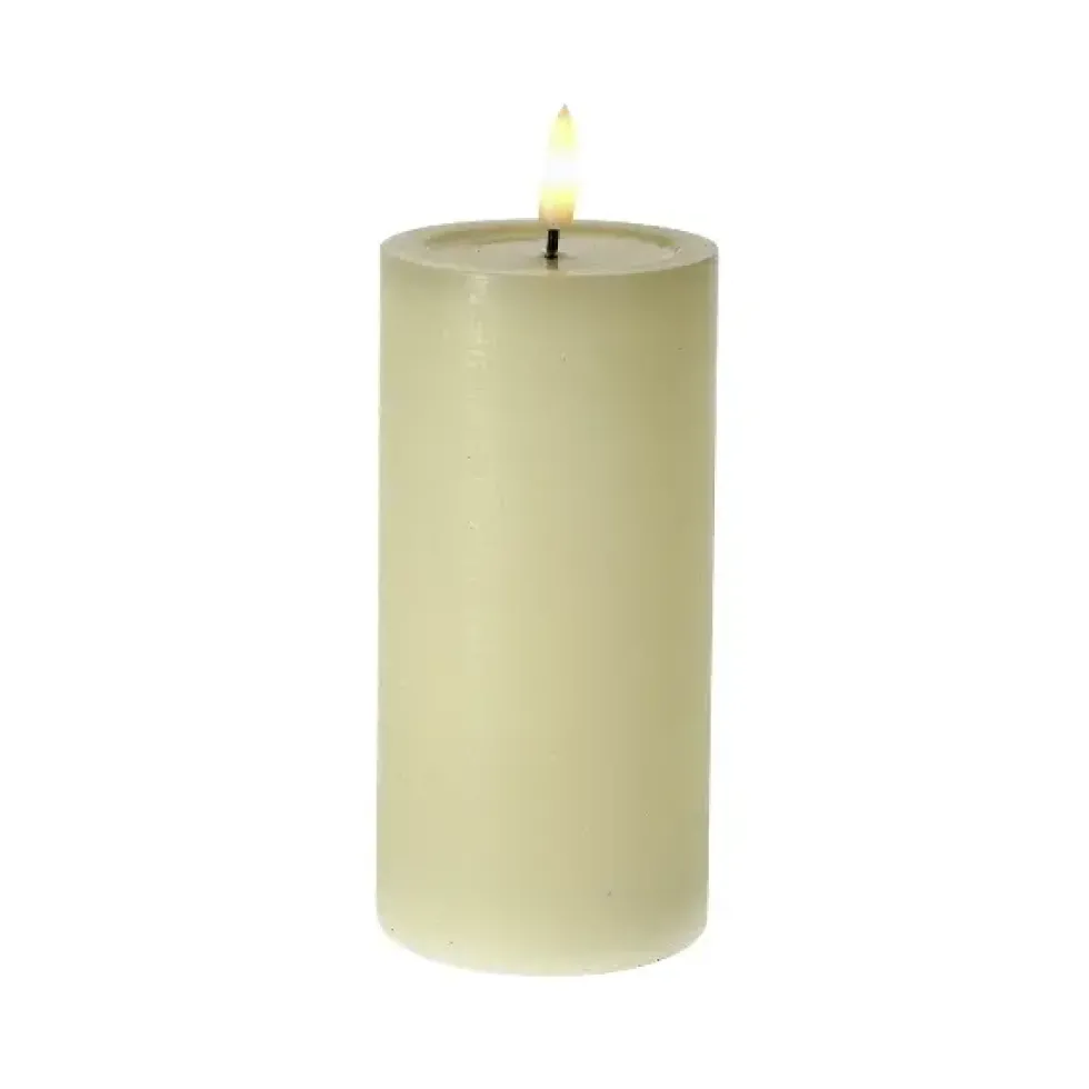 LED Kerze creme mit Schmelzeffekt Höhe 18 cm