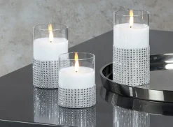 LED Kerze Elora Kaheku mit Strassband