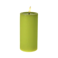LED Kerze grün mit Schmelzeffekt Höhe 18 cm
