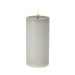 LED Kerze weiß mit Schmelzeffekt Höhe 18 cm