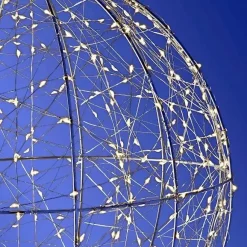 LED Kugel aus Draht zum Hängen warmweiß