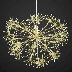 LED Schneeflocke Sputnik gold Durchmesser 27 cm