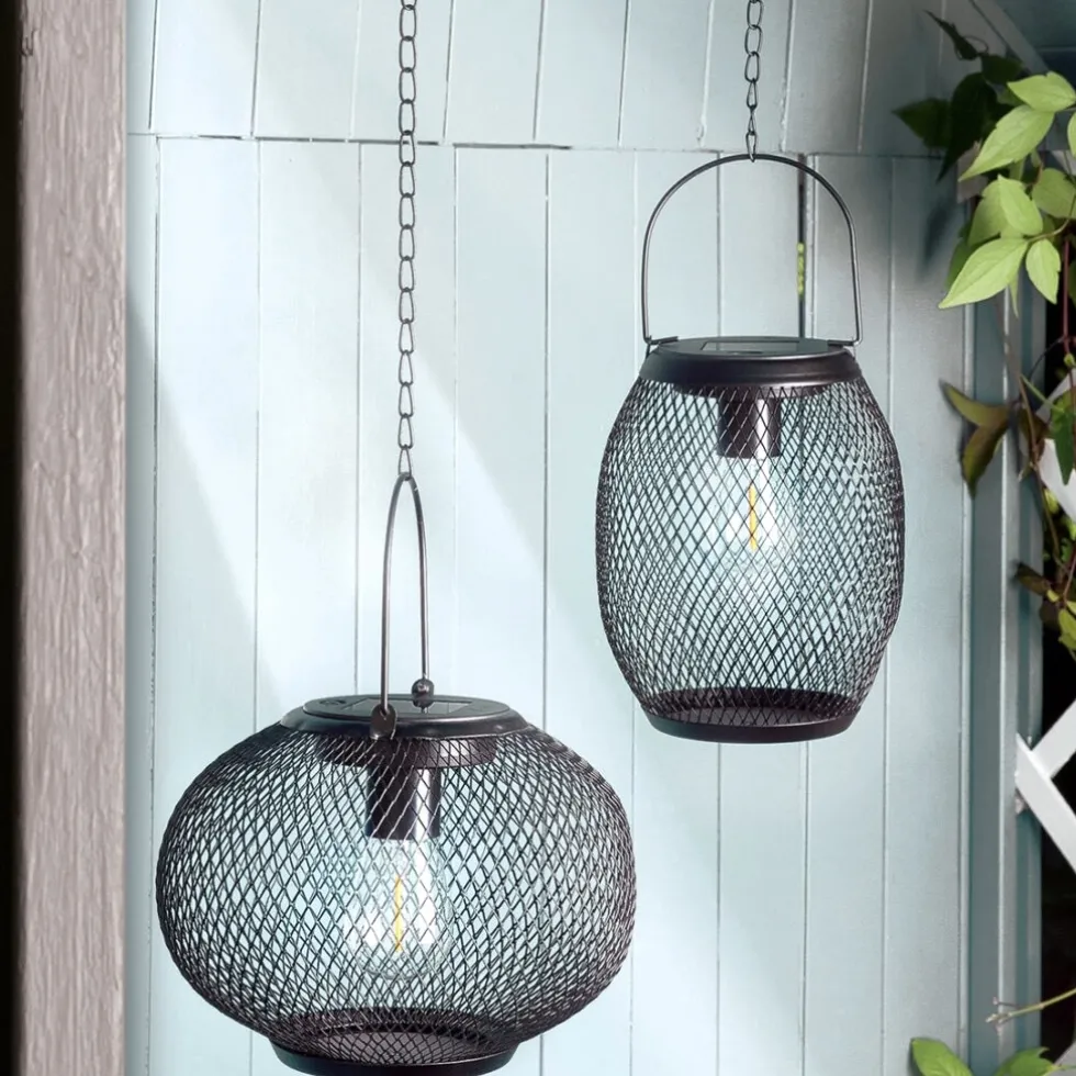 LED Solar Gartenleuchte MESHY schwarz