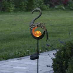 LED Solar Gartenstecker Flamingo warmweiß Höhe 78 cm