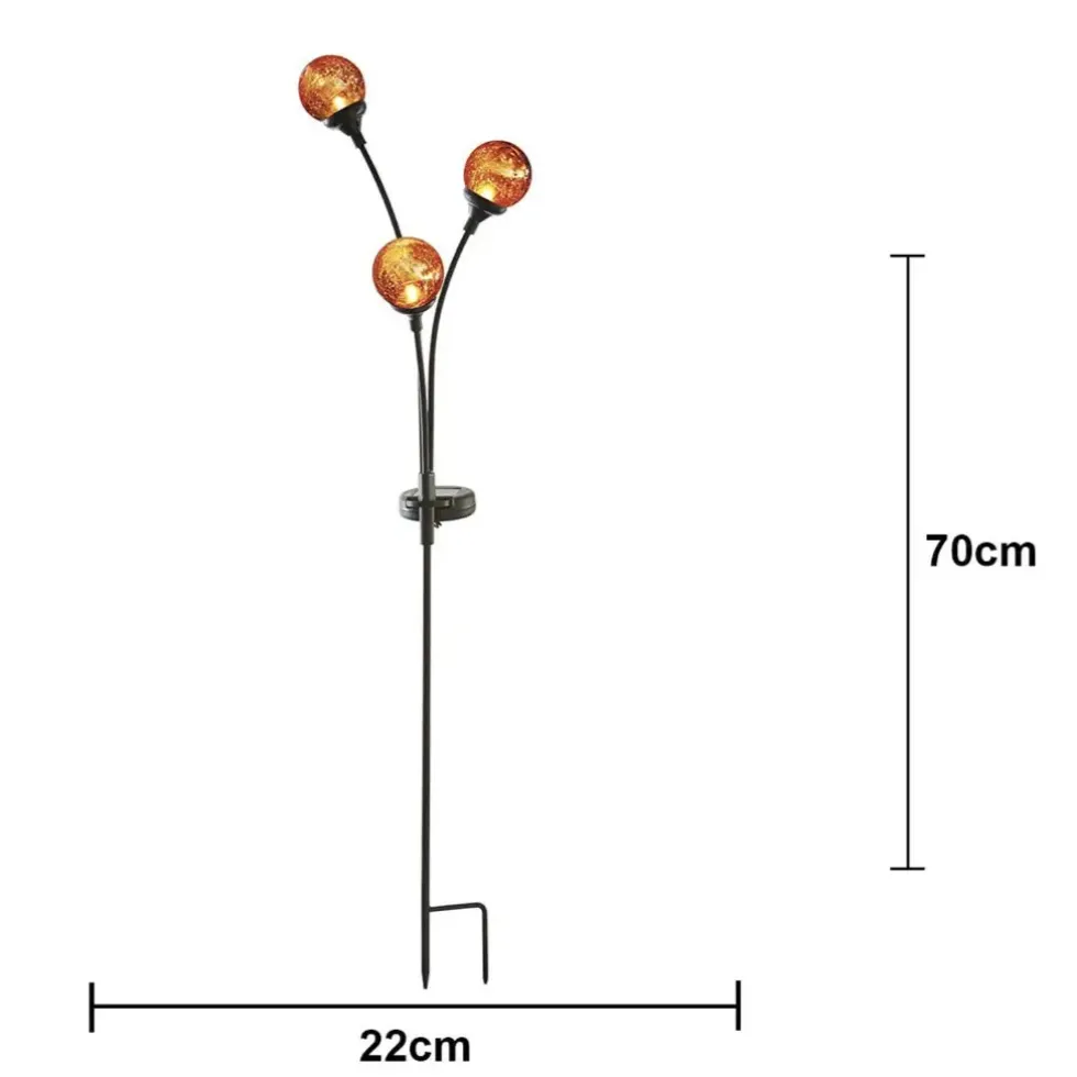 LED Solar Gartenstecker TRIESTE Höhe 70 cm