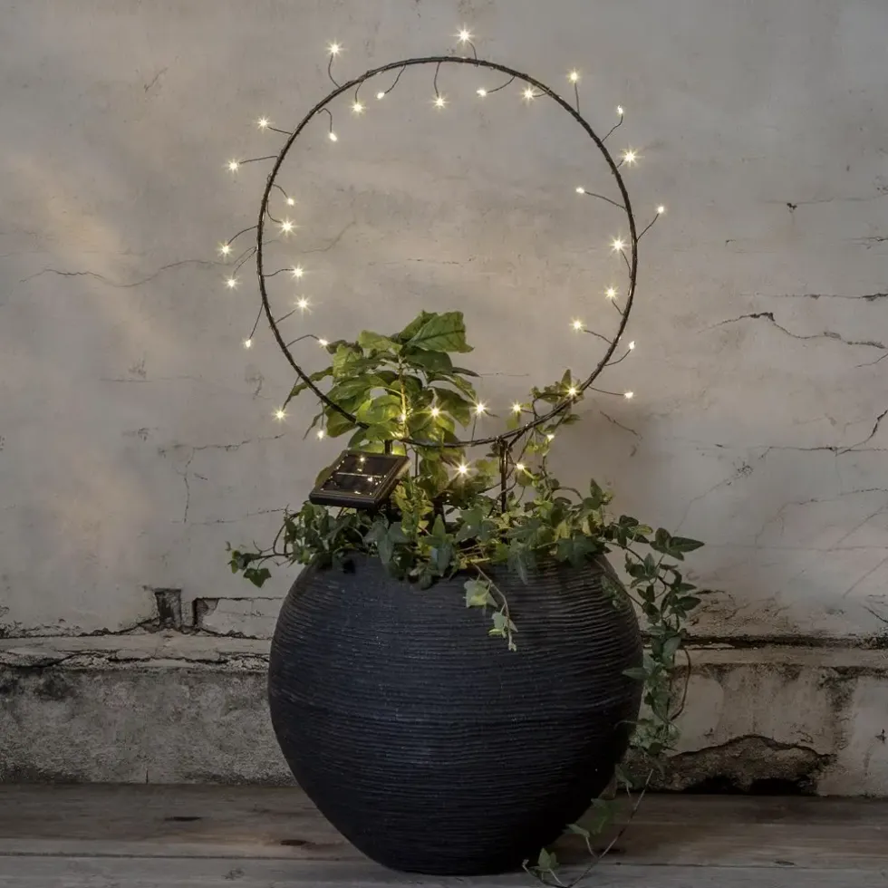 LED Solarleuchte Garten Kreis BARLUMI mit Ständer