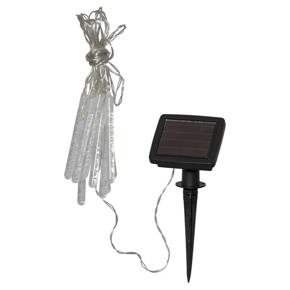 LED Solar Lichterkette BUBBLE mit 10 Leuchtstäben warmweiß Breite 180 cm