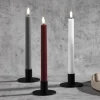 LED Stabkerze Flaca 2er Set weiß Rille