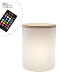 LED Tisch Leuchttisch Shining Drum Höhe 48 cm solar