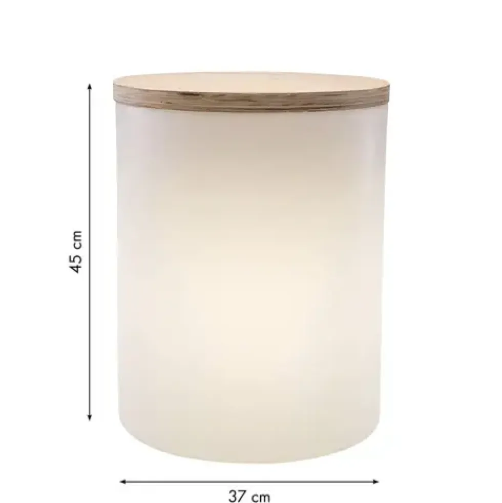 LED Tisch Leuchttisch Shining Drum Höhe 48 cm solar