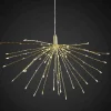 LED Weihnachtsdeko SPUTNIK Tropfenhänger gold Durchmesser 50 cm