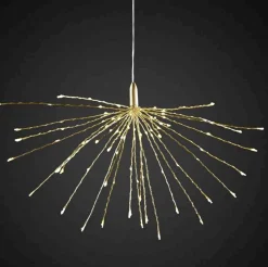 LED Weihnachtsdeko SPUTNIK Tropfenhänger gold Durchmesser 50 cm
