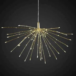LED Weihnachtsdeko SPUTNIK Tropfenhänger gold Durchmesser 50 cm
