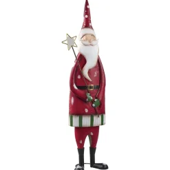 LED Weihnachtsmann Deko Figur mit LED-Stern